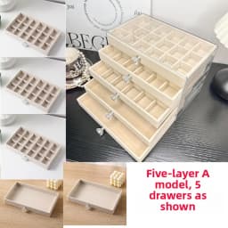 Elegant Multi-Layer Anti-Oxidation Jewelry Storage Box for Earrings Studs Necklaces High End Precise Handmade Accessories Box