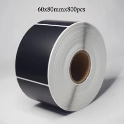 1Roll Coated Paper Sticker Adhesive Paper Black Tag Waterproof Package Label Blank Price Print Supplies Stationery Sticker