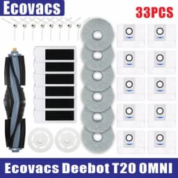 Ecovacs Deebot T20 Omni T20e Accessories Main Side Brush Mop Cloth HEPA Filter Dust Bag Replacement Spare Parts