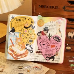 20sheets Kawaii Corner Cat Series Cartoon Die cut Stickers Book DIY Diary Phone Case Scrapbook Material Cute Stationery Stickers