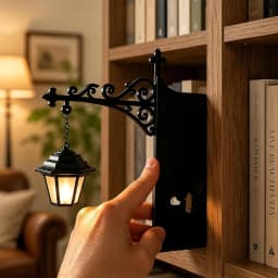 Vintage Library Lantern Mini Bookshelf LED Lamp Warm White Light Creative Book Nook Decor Mini Night Light Reading Lamp for Book