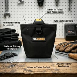 TOOLSTARKING Nails Pouch Waterproof Hardware Waist Bag Large Capacity Nails Screws Storage Durable Multifunctional Working