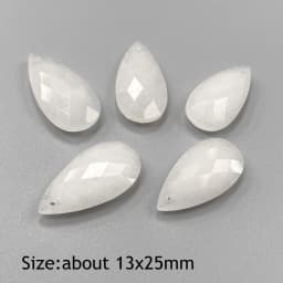 Water Drop Shape Stone Charms Faceted Amazonite Pendant Natural Gems Crystal Charms For Jewelry Making DIY Necklace 13x18mm