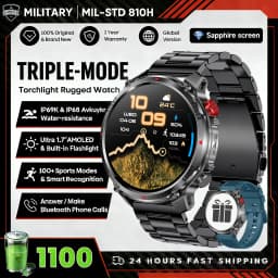 2026 T-Rex3 Ultra 1100mAh Battery Smart Watch GPS Track Compass IP69K Waterproof Sports Tracker Outdoors Military Smartwatches