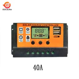 100A Solar Charge Controller Solar Panel Controller 12V/24V Adjustable LCD Display Solar Panel Battery Regulator With USB Port