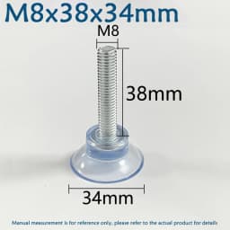M4 M5 M6 M8 Transparent Suckers With Screw PVC Plastic Sucker Pad Holder Turn Nut Glass Table Tops Storage Tool Hooks