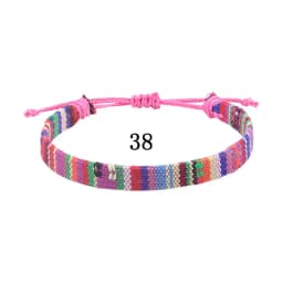 Woven Ethnic Nepal Bracelet Boho Women Men Fabric Thread Rope Hand Wrist Strap Weave Braid Wristband Luck Friendship Knot Bangle