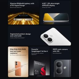 Global Version POCO X8 Snapdragon® 6s Gen 4 Smartphone NFC 50MP main camera 8340mAh 6.83" AMOLED display 67W HyperCharge