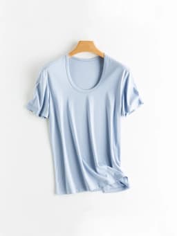 SuyaDream, Women Solid T Shirts, Silk Cotton Blend, Square Collar, Short Sleeved Tee, 2025 Summer Candy Colors Basic Cozy Top
