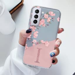For Samsung Galaxy S22 S25 Plus Ultra S22+ Phone Case Soft Slim Luxury A-Z Letters Back Cover Funda Clear Bumper TPU Transparent