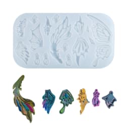 Butterflies Wing Combination Earrings Mold Epoxy Ornament Mold Resin Casting Pendant Mold Suitable for Home Decorations