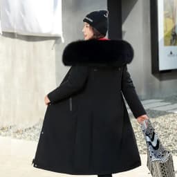 Double Sided Wearing Parker 2026 Winter New Women's Down Cotton Jacket Big Fur Collar Hooded Coat Female Thicken Parka Overcoat