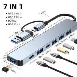 5/7/8 in 1 Type-C Docking Station USB C Hub Mutiport Adapter USB3.0 PD Charging SD TF Card Reader For Laptop Macbook Notebook