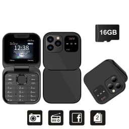 Foldable Mini Mobile Phone Speed Dial 1.77'' Display Dual SIM Cellphone Flashlight Blacklist Magic Voice FM Radio Fold Telephone