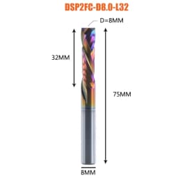 1PC Woodwork Milling Cutter UP & DOWN Cut 2 Flutes Spiral Carbide Milling Tool Router Compression Wood End Mill Cutter Bits