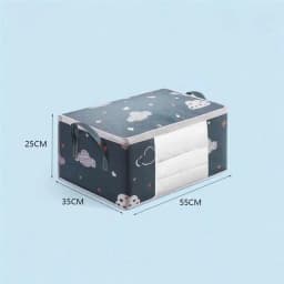 Large Capacity Clothes Storage Bag Organizer With Reinforced Handle Suitable For Blankets Bedding Foldable With Sturdy Zipper