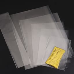 100pcs Transparent Flat Bags With Twist Ties Clear OPP Bag Party Wedding Supply Gifts Bag Candy Dessert Festival Gift Packaging