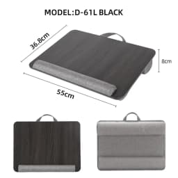 MUMUCC Wooden Suspended Bed Laptop Desk, Portable 15 Inch Bed Study Table with Handle, Sponge Cushion & ABS Slot, Compact