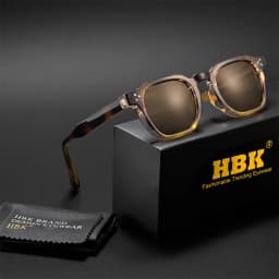 HBK Fashion Retro Men Sunglasses Classic Square Frame Design Sun Glasses Women Outdoor Travel Party Business Festival Gift