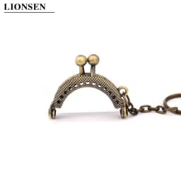 Mini Cute 4cm Metal Coin Purse Bag Change Purse Frame With Keychain 5 Colors Frame Kiss Clasp Lock DIY Craft Wallet Accessaries