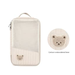 Cute Diaper Bag for Stroller Hanging Bag Separate Storage for Baby Clothes and Diapers Travel Change and Washing Storage Bag