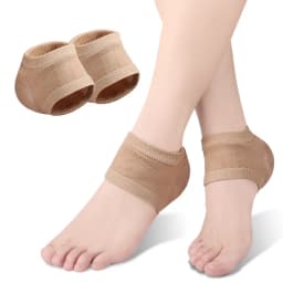 Silicone Gel Heel Protector Sleeve Pads Heel Cups Support Cushion for Feet Care Skin Repair Half-yard Socks