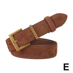 Suede Leather Belt For Man And Lady With Oxford Fabric Strap Genuine Leather Luxury Pin Buckle Blue Belts 100cm