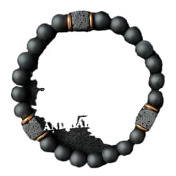 Elastic Men's Volcanic Stone Bracelet with Square Black Agate Fashionable Jewelry Suitable for Modern Gentlemen Magnetic Therapy