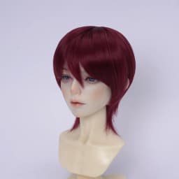Doll's Wig for 1/3 1/4 1/6 Bjd Doll Color Blocking Short Hair Soft Silk Play House Girl Toys Dress Up Doll Accessories, No Doll