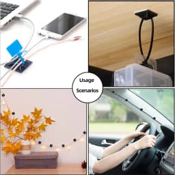 160pcs Zip Tie Mounts Self-Adhesive Backing Cable Organizer Management Clips Wall Anchors for Secure Wire Holding Light fixation