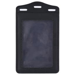 1Pc PU Leather Trifold Duty ID Card Holder Badge Holder for ID Name Card Business Name Tag Student ID Card