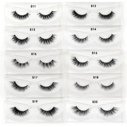 30 Pairs/Pack Eyelashes 3D Mink Lashes With Tray No Box Hand Made Full Strip Lashes Mink False Eyelashes Makeup eyelashes Fluffy
