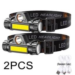 Rechargeable COB LED USB Headlamp Strong Magnetic Powerful Headlight Super Bright Waterproof Head Torch For Outdoor Fishing