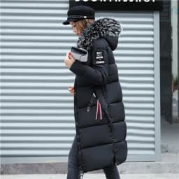 2025 Women's Down Parkas Winter Jacket Big Fur Collar Thick Slim Coat Fashion Hooded Cotton Outerwear Long Winter Woman Coat