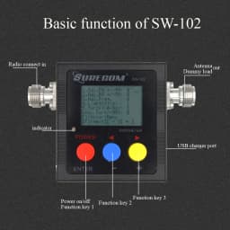 2025 New SURECOM SW-102 Meter 125-520 Mhz Digital VHF/UHF Power & SWR Meter SW102 For Baofeng 2-Way Handheld Radio