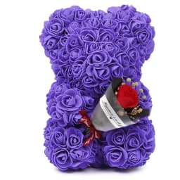 1pc 25m Artificial Flower Eternal Rose Teddy Bear for Mom Mother's Day Birthday Valentine's Day Anniversary Gifts & Decorations