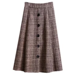 Large Size Women's Autumn Winter Elastic Waist A-line Skirt Woman Skirts Faldas Jupe Korean Retro Plaid Mid-Long Skirts Size 4XL