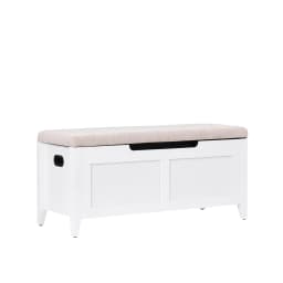 Storage Bench, 39.4” Wooden Chest Storage Box with 2 Safety Hinges, Entryway Benches with Flip-Top, Large Trunk for Living Room,