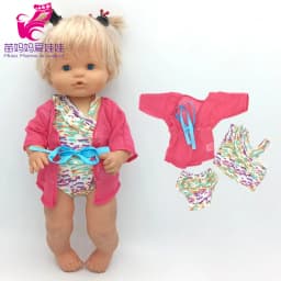 16" Nenuco Doll Hooded Fur Bathrobe Ropa Y Su Hermanita 40 Cm Reborn Baby Doll Toy Clothes