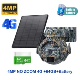 SHIWOJIA 4K 8MP WIFI Solar Powered Camera 4G SIM 12X ZOOM Outdoor 360° View Animal Monitoring Solar Battery Hunting PTZ Cameras