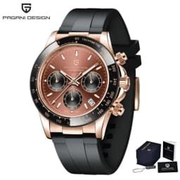 Original New PAGANI DESIGN PD-1664 / PD-1644 Japan VK63 Movt Quartz Wristwatches Sapphire Waterproof Chronograph Reloj Hombre