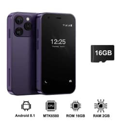 15SE Small Pocket Mobile Phone 3.0 Inch HD Screen 3G WCDMA Android 8.1 Dual SIM Face Unlock WiFi GPS Play Store Mini Smartphone
