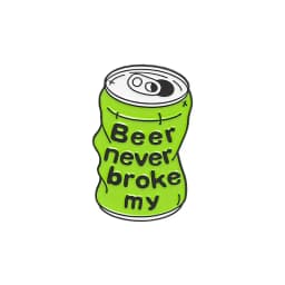 Beer Can Enamel Pin Custom Duff Beer Brooch Bag Clothes Lapel Pin Wish You Were Beer Badge TV Jewelry Gift for Fans Friends