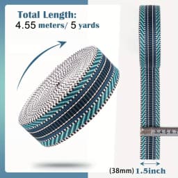 5 Yards Nylon Webbing Ribbon Striped Webbing Webbing Ribbon for Crafts Bag Handles Camera Purse Strap DIY Pet Collars Backpack