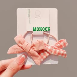 2026 4PCS/Set Kids Hair Clips Gingham Floral Bow Hair Barrettes No Hurt Hair Non Slip Soft Fabric Toddler Girls Accessories Gift
