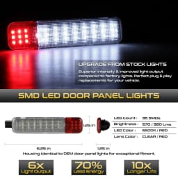 2X LED Door Panel Light Courtesy Lamp For Hummer H2 2003 2004 2005 2006 2007 2008 2009 Chevy Silverado 1500 2500 3500 Dually Bed