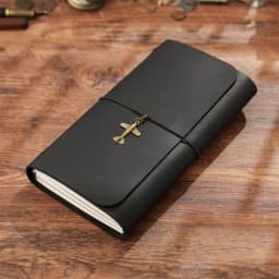 A5 Three Fold Journal Real Leather Notebook Refillable Vintage Style Diary Traveler Note Books Back to School Gift