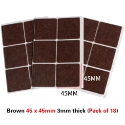 3-72Pcs Felt Chair Leg Pads 3mm Thick Floor Scratch Protector Mat Mute Non-slip Self Adhesive DIY Furniture Accessories