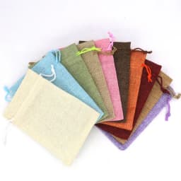 5Pcs/lot Jewelry Pouches Gift Bag and Packaging Fabric Drawstring Pouches For Jewelry Finding Wedding Engagement DIY Accessories