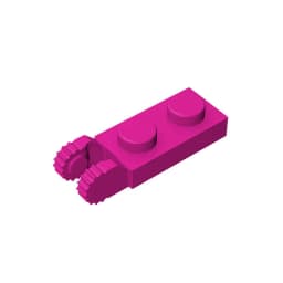 MOC PARTS GDS-821 PLATE 1X2 W/FORK/VERTICAL/END Single side hinged plate (teeth) compatible with lego 44302 children's toys